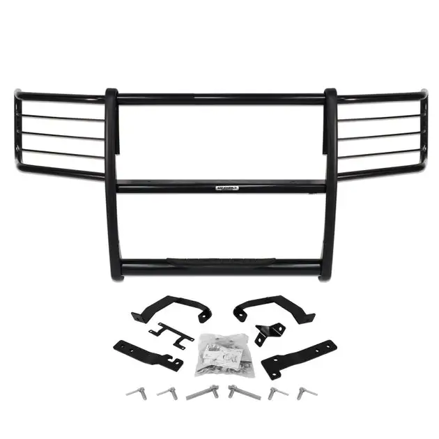 Go Rhino 08-10 Ford F-250/350 Super Duty 3000 Series StepGuard Center Grille + Brush Guards - Blk