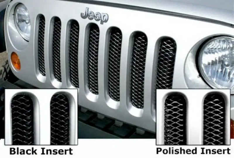 Rampage Jeep Wrangler(JK) Grille 3D Single Piece - Black