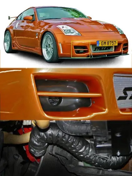 Stillen 03-09 Nissan 350Z [Z33] / 03-07 Infiniti G35 Coupe Brake Ducts [Series 2 Fascia] - 10350