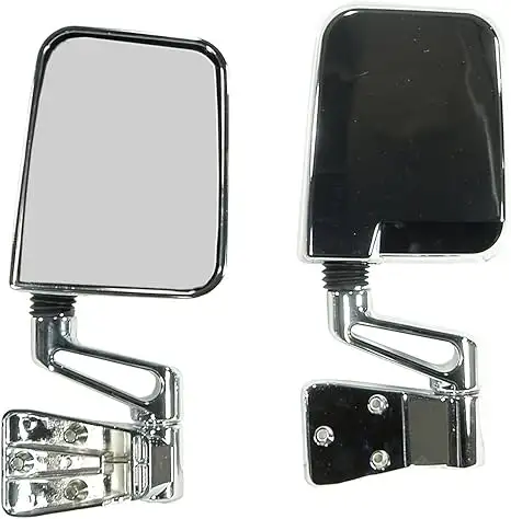 Rugged Ridge 11010.04 Door Mirror Kit, Chrome 11010.04 Fits 1987-2002 Jeep Wrangler YJ/TJ-Clearance