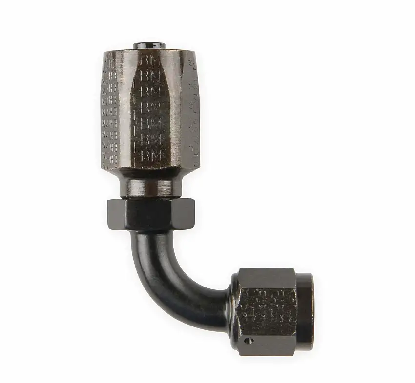Earls Power Steering Hose End-Black Chromate - 159106ERL