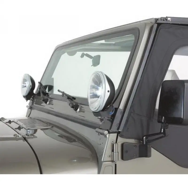 Rampage Jeep Wrangler(TJ) Windshield Hinge Light Bracket - Black