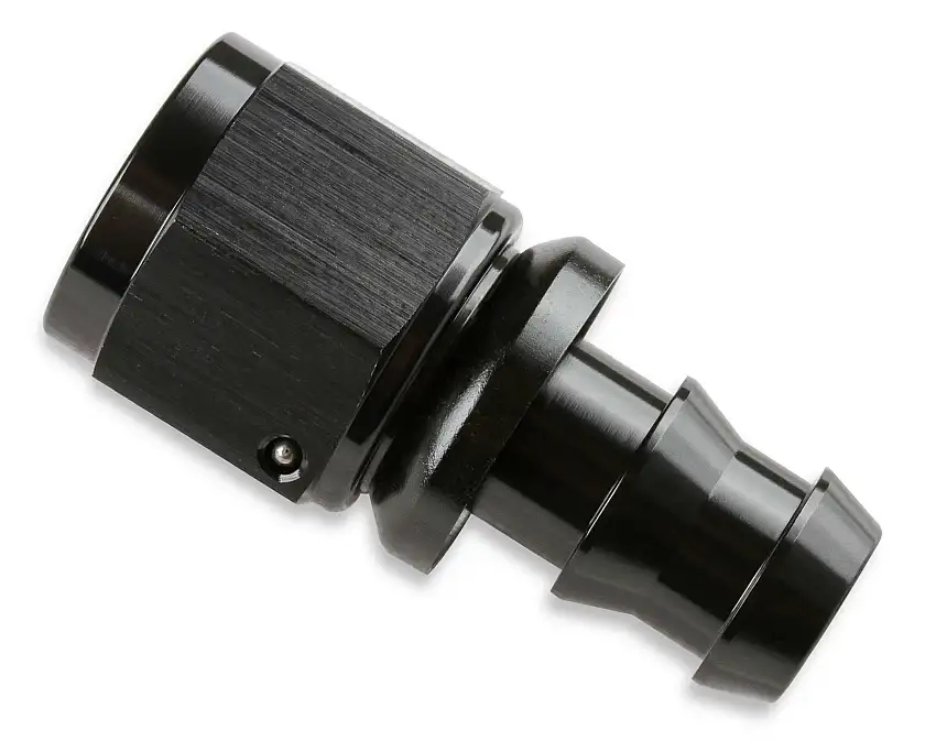 Mr. Gasket -6 AN Straight Push-On Hose Ends - Black - 200106-BL