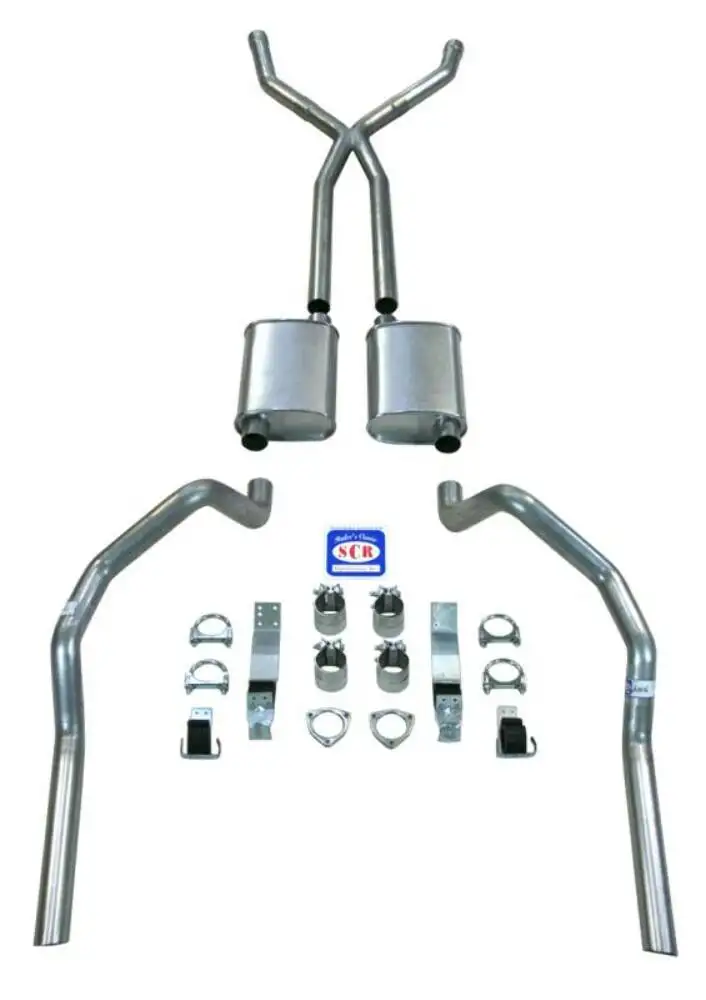 Fits 1967 - 1969 Camaro X Style 2-1/2" Exhaust System with Small Block Long Style Headers 23031
