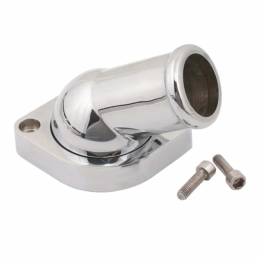 Mr. Gasket Water Neck - Swivel - 30 Degree Angle - Chrome - 2670