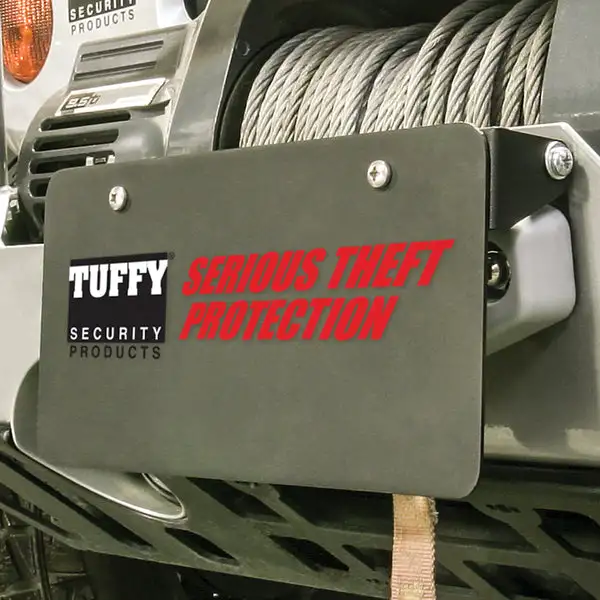 License Plate Holder For Hawse Fairlead Universal Black Tuffy Security Products - Tuffy Security Products - 333-01