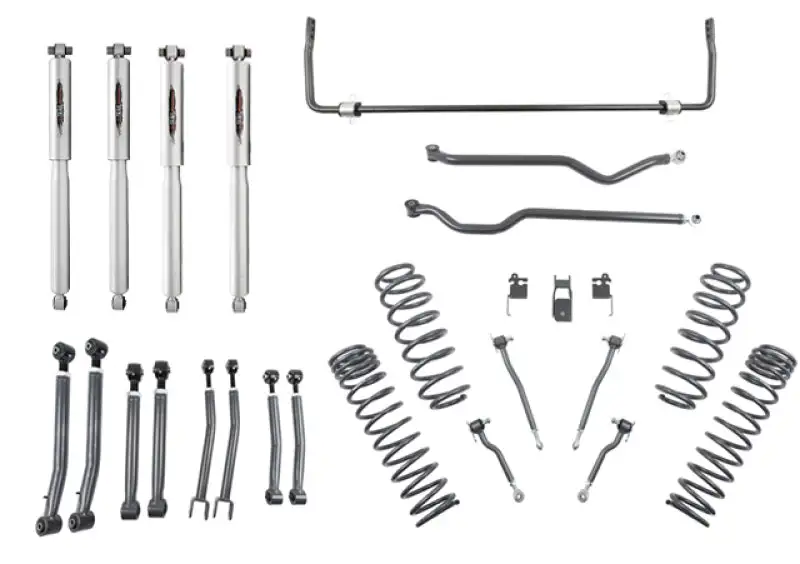 Belltech Wrangler Rubicon JL 4dr 4in Trail Performance Lift Kit w/ Rear Sway Bar
