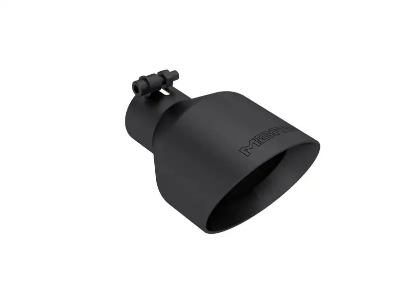MBRP Black-Coated Tip 2.5in ID, 5in OD Out, 8in Length, Angle Cut, Dual Wall