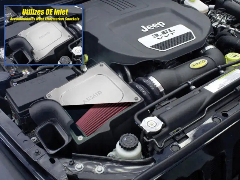 Airaid 12-18 Jeep Wrangler JK 3.6L Pentastar MXP Intake System w/ Tube (Dry / Red Media)