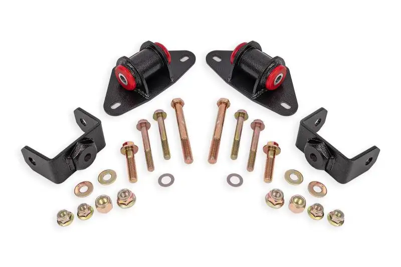 BMR Suspension 14-19 Chevrolet Corvette Motor Mount Kit - Black Hammertone
