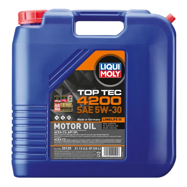 LIQUI MOLY 20L Top Tec 4200 New Generation Motor Oil SAE 5W30
