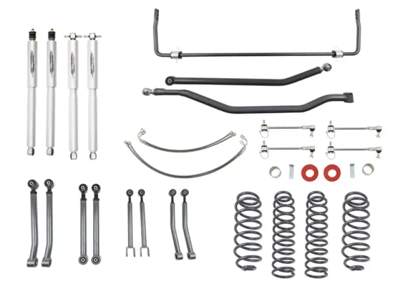 Belltech Jeep Wrangler Rubicon Unlimited JK 4dr 4in Trail Perf Lift Kit w/ Rear Sway Bar