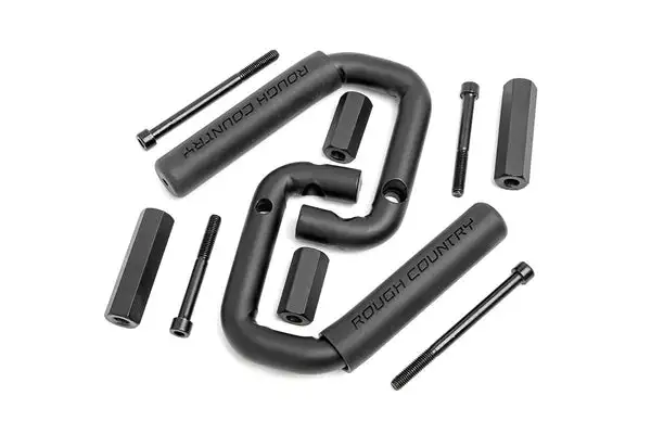 Grab Handles | Steel | Front | Black | Jeep Wrangler JK/Wrangler Unlimited (07-18) - Rough Country - 6501