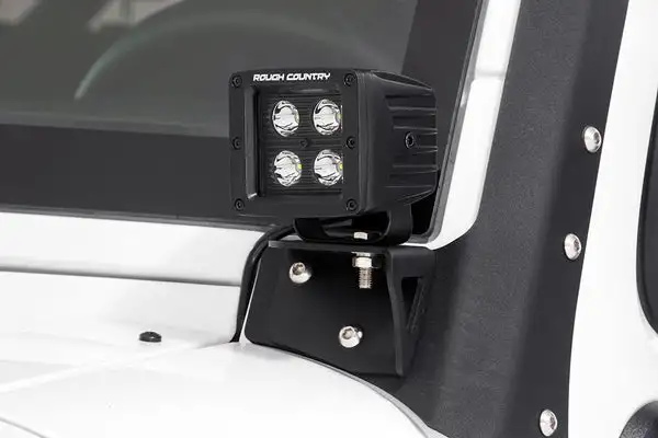 LED Light Mount | Lower Windshield | Pod | Jeep Wrangler JK/Wrangler Unlimited (07-18) - Rough Country - 70044