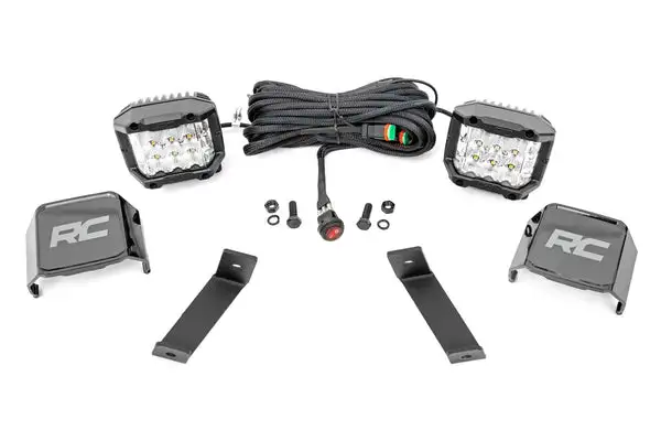 LED Light Kit | Ditch Mount | 3" OSRAM | Wide | Jeep Cherokee KL (14-21) - Rough Country - 70082