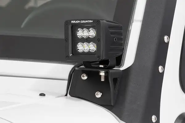 2 Inch Black Series LED Light Pods | Pair | Flood - Rough Country - 70133BL