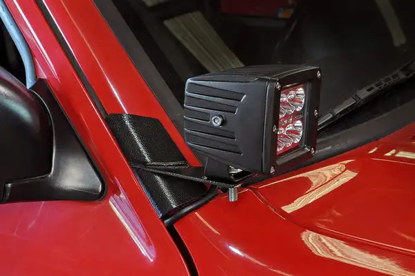 LED Light Mount | Lower A-Pillar | Pod Pair | Jeep Cherokee XJ 2WD/4WD (84-01) - Rough Country - 70525
