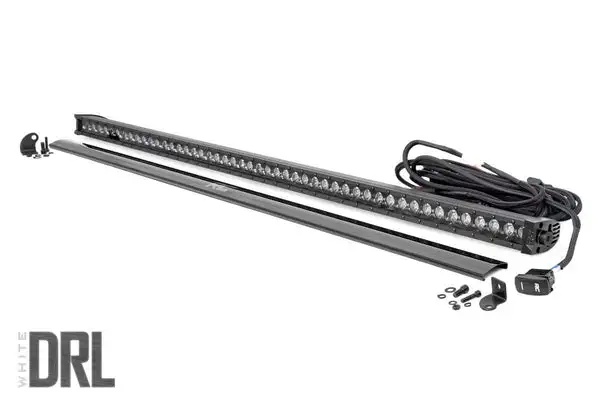 50 Inch Black Series LED Light Bar | Single Row | Cool White DRL - Rough Country - 70750BLDRL
