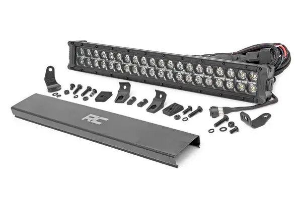 20 Inch Black Series LED Light Bar | Dual Row | Amber DRL - Rough Country - 70920BDA
