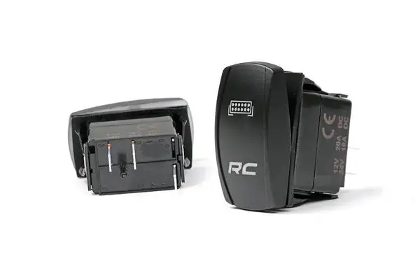 Rocker Switch | 2x1 with Logo | Blue Back Light - Rough Country - 709SW