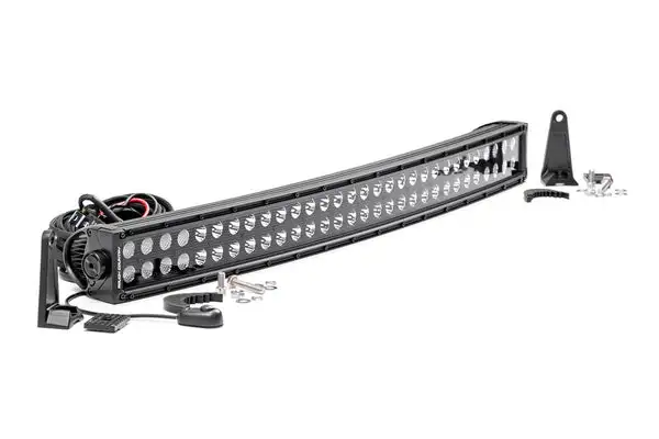 30 Inch Black Series LED Light Bar | Curved | Dual Row - Rough Country - 72930BL