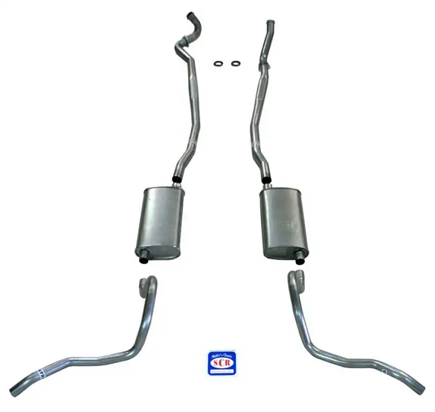 Fits 1967-69 Full Size Chevrolet Exhaust System for Station Wagon with Big Block with Stock Cast Iron Manifolds 73079