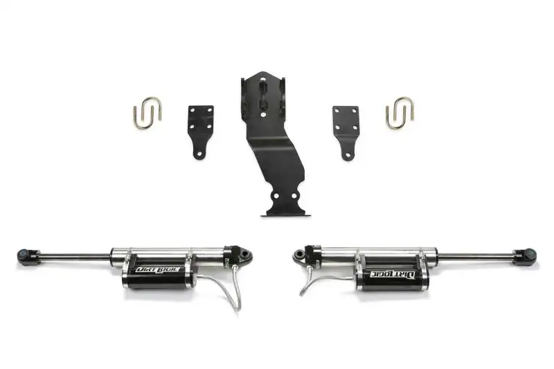 Fabtech 17+ Ford F250/F350 4WD Dual Steering Stabilizer System w/DL 2.25 Resi Shocks