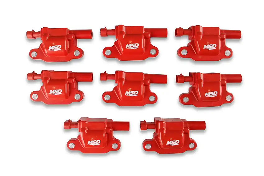 82658 MSD Ignition Coil Blaster LS 2005-2013 GM LS2/LS3/LS4/LS7/LS9 Red 8-pack