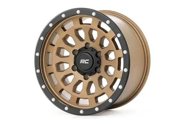 Rough Country 87 Series Wheel | Simulated Beadlock | Bronze/Black | 17x8.5 | 6x5.5 | +0mm - Rough Country - 87170912