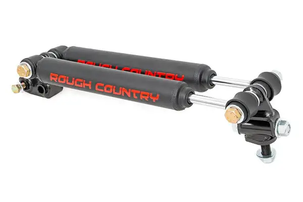 Dual Steering Stabilizer | 2.5-6.5 Inch Lift | Jeep Comanche MJ/Wrangler TJ/Wrangler Unlimited - Rough Country - 87308