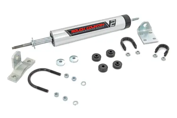 V2 Steering Stabilizer | Multiple Makes & Models (Dodge/Jeep) - Rough Country - 8734570