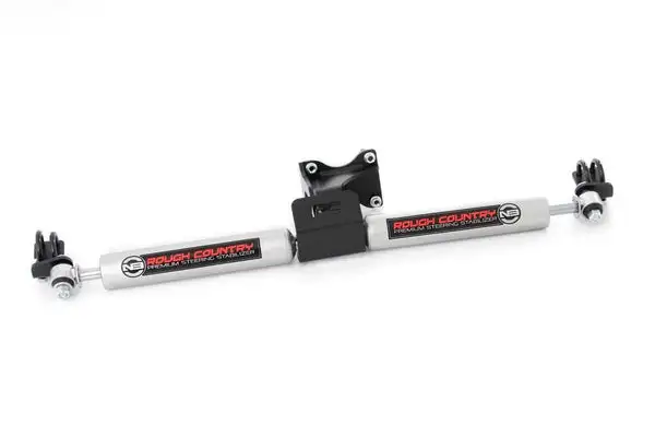 N3 Steering Stabilizer | Dual | 2-8 Inch Lift | Jeep Wrangler JK/Wrangler Unlimited (07-18) - Rough Country - 8734930