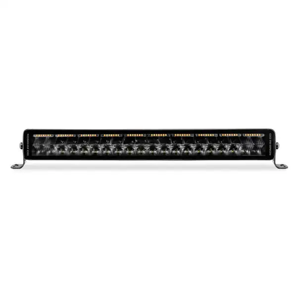 Go Rhino Xplor Blackout Combo Series Dbl Row LED Light Bar w/Amber (Side/Track Mount) 21.5in. - Blk