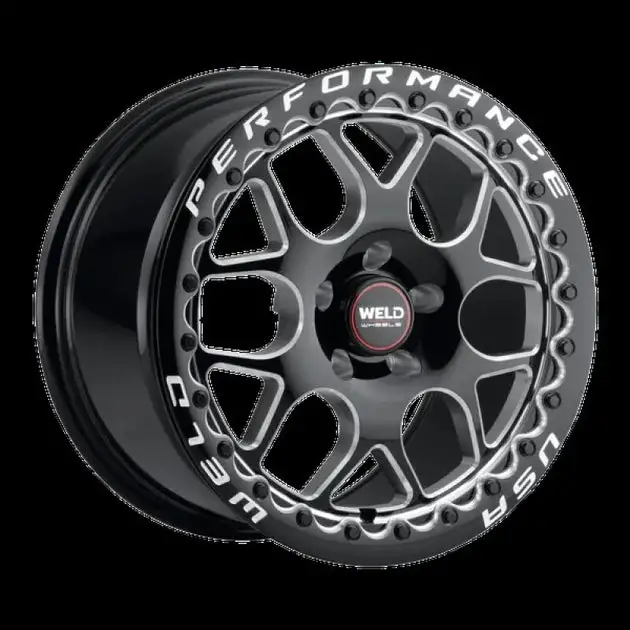 Weld Solana Beadlock 15x10 / 5x114.3 BP / ET25 / 6.48in BS / 78.1 Dia - Gloss Black MIL Wheel
