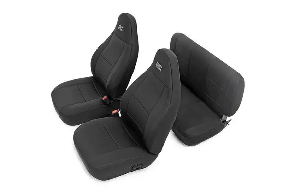 Seat Covers | Front and Rear | Jeep Wrangler TJ (03-06)/Wrangler Unlimited (04-06) - Rough Country - 91001