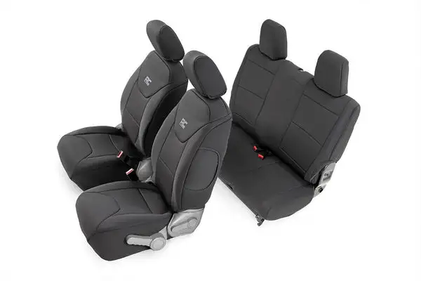 Seat Covers | Front and Rear | Jeep Wrangler JK 4WD (2007-2010) - Rough Country - 91005