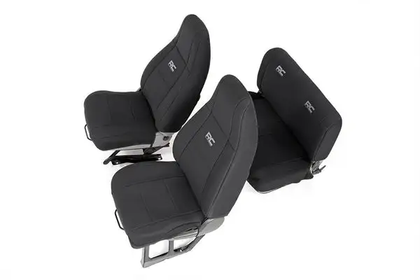 Seat Covers | Front and Rear | Jeep Wrangler YJ 4WD (1991-1995) - Rough Country - 91009