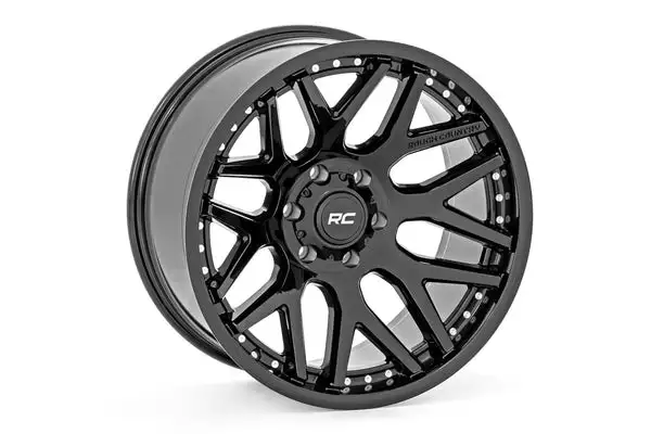 Rough Country 95 Series Wheel | One-Piece | Gloss Black | 20x10 | 6x5.5 | -25mm - Rough Country - 95201012