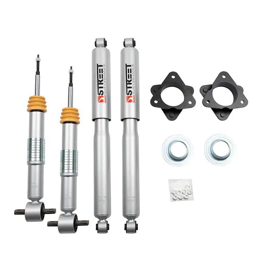 Belltech 1024SP Leveling Kit 2" Strut Spacer Inc. Front and Rear Trail Performance Struts/Shocks