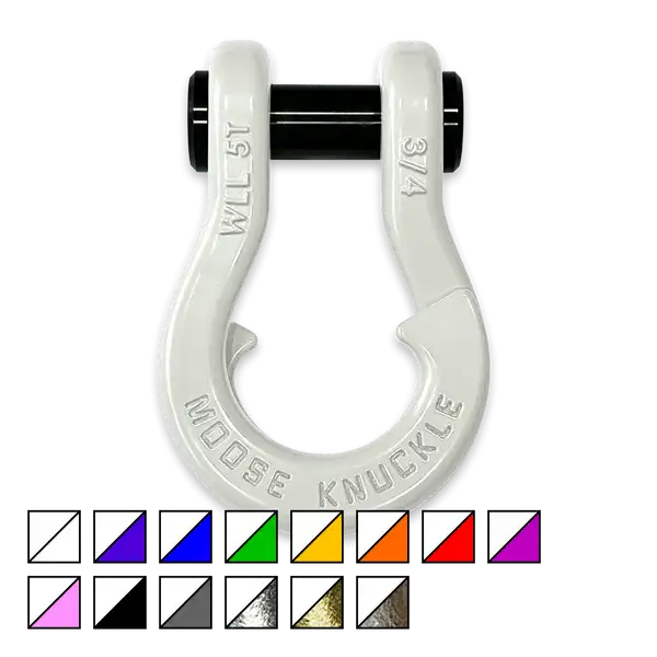 Jowl Recovery Split Shackle 3/4 Pure White Moose Knuckle Offroad - Moose Knuckle Offroad - FN000020-003