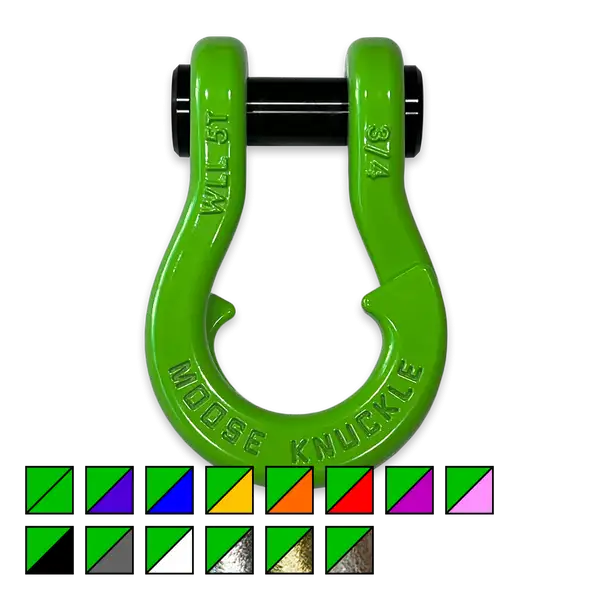 Jowl Recovery Split Shackle 3/4 Sublime Green Moose Knuckle Offroad - Moose Knuckle Offroad - FN000020-006