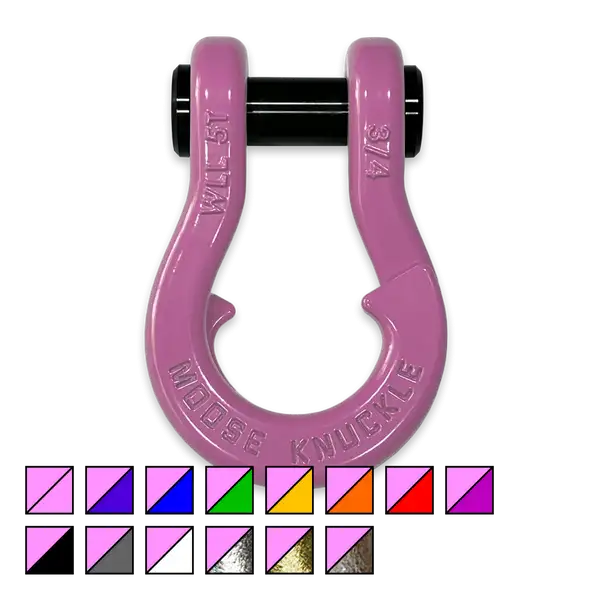 Jowl Recovery Split Shackle 3/4 Pretty Pink Moose Knuckle Offroad - Moose Knuckle Offroad - FN000020-010