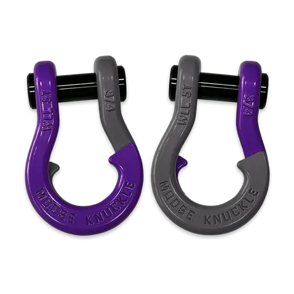Jowl Recovery Split Shackle 3/4 Grape Escape and Gun Gray Combo Moose Knuckle Offroad - Moose Knuckle Offroad - FN000020-055