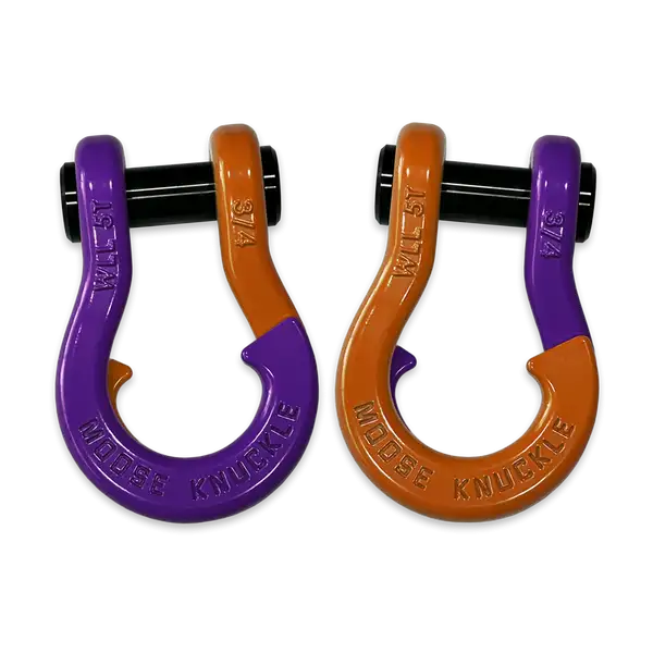 Jowl Recovery Split Shackle 3/4 Grape Escape and Obscene Orange Combo Moose Knuckle Offroad - Moose Knuckle Offroad - FN000020-060