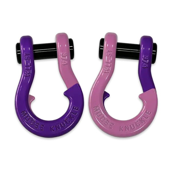 Jowl Recovery Split Shackle 3/4 Grape Escape and Pretty Pink Combo Moose Knuckle Offroad - Moose Knuckle Offroad - FN000020-062