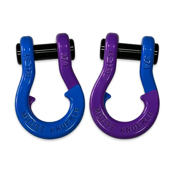 Jowl Recovery Split Shackle 3/4 Blue Balls and Grape Escape Combo Moose Knuckle Offroad - Moose Knuckle Offroad - FN000020-070