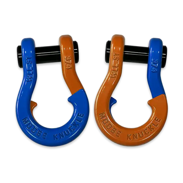 Jowl Recovery Split Shackle 3/4 Blue Balls and Obscene Orange Combo Moose Knuckle Offroad - Moose Knuckle Offroad - FN000020-073