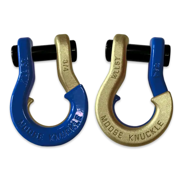 Jowl Recovery Split Shackle 3/4 Blue Balls and Brass Knuckle Combo Moose Knuckle Offroad - Moose Knuckle Offroad - FN000020-077