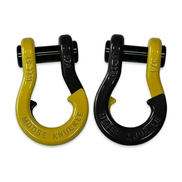 Jowl Recovery Split Shackle 3/4 Detonator Yellow and Black Hole Combo Moose Knuckle Offroad - Moose Knuckle Offroad - FN000020-093