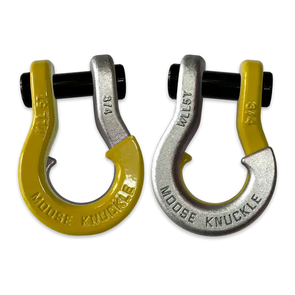 Jowl Recovery Split Shackle 3/4 Detonator Yellow and Nice Gal Combo Moose Knuckle Offroad - Moose Knuckle Offroad - FN000020-102
